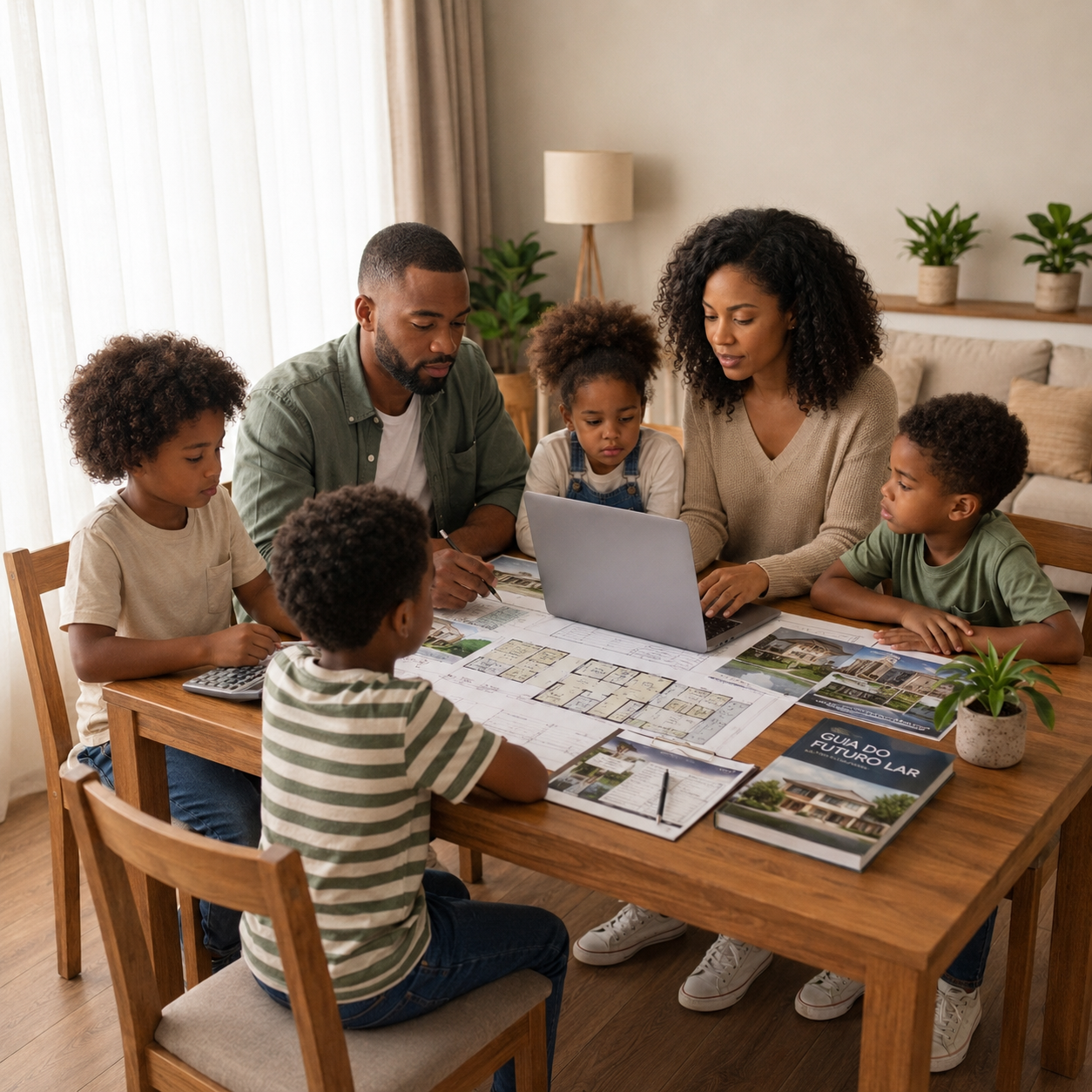 Família feliz representando planejamento patrimonial